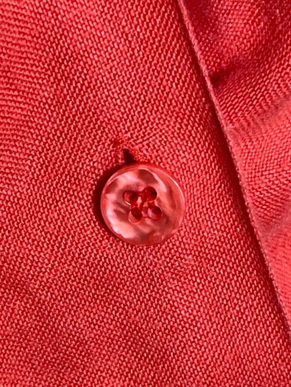 Richard Malcom Irish Linen Blouse Red Button Up Summer Preppy Retro Casual Wom 4 - Picture 7 of 7